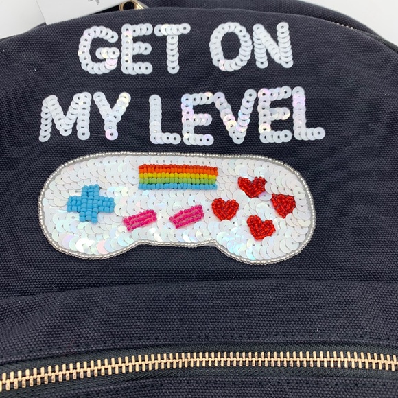 4/$25 Gamer Controller Sequin Canvas Backpack NEW - Picture 2 of 4